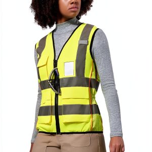 High Vis Safety Vest A-SAFETY Women's Reflective Work Vest with Zipper-0